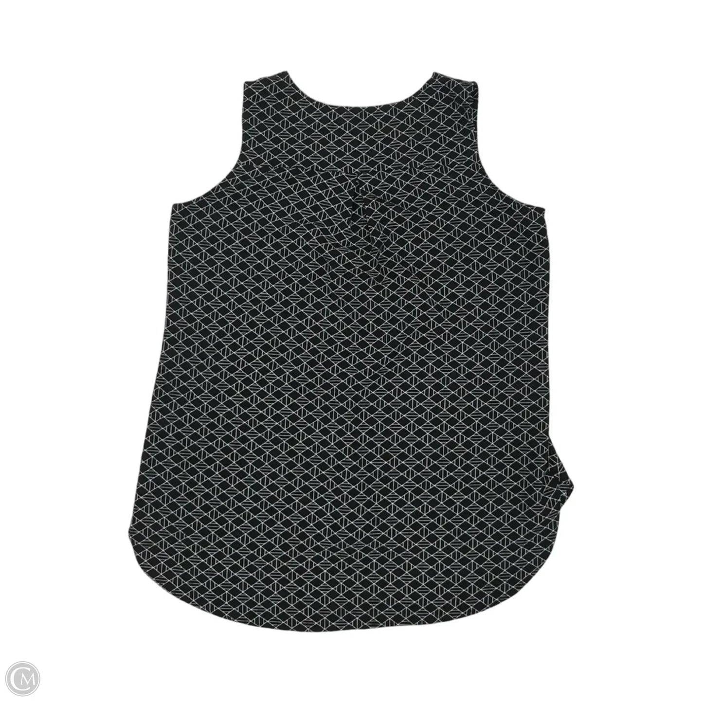 Blouse Sleeveless By Spense In Black & White, Size: L