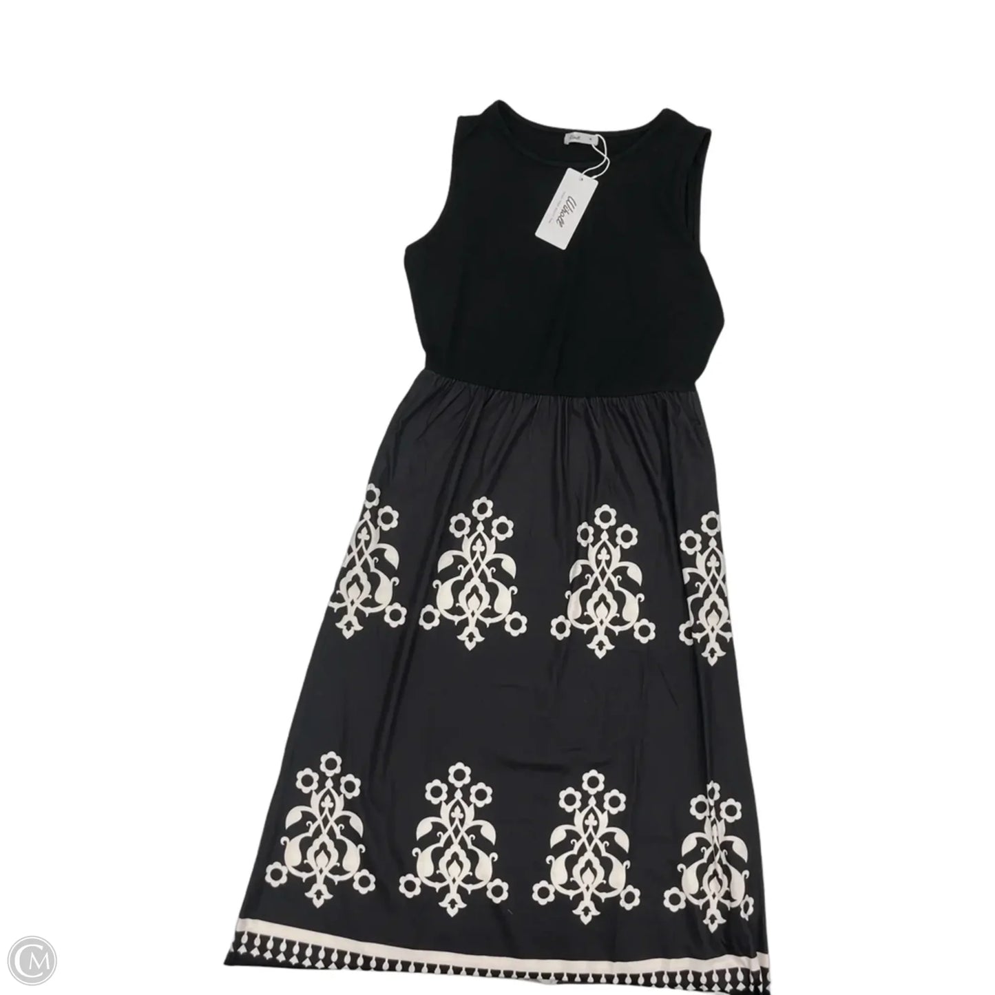 Dress Casual Maxi By Clothes Mentor In Black & Cream, Size: M