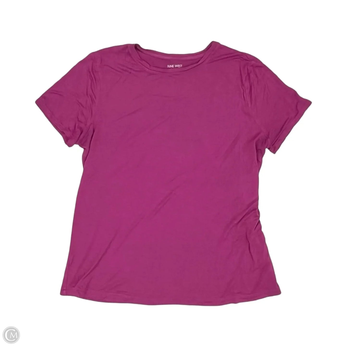 Top Short Sleeve Basic By Nine West In Purple, Size: L