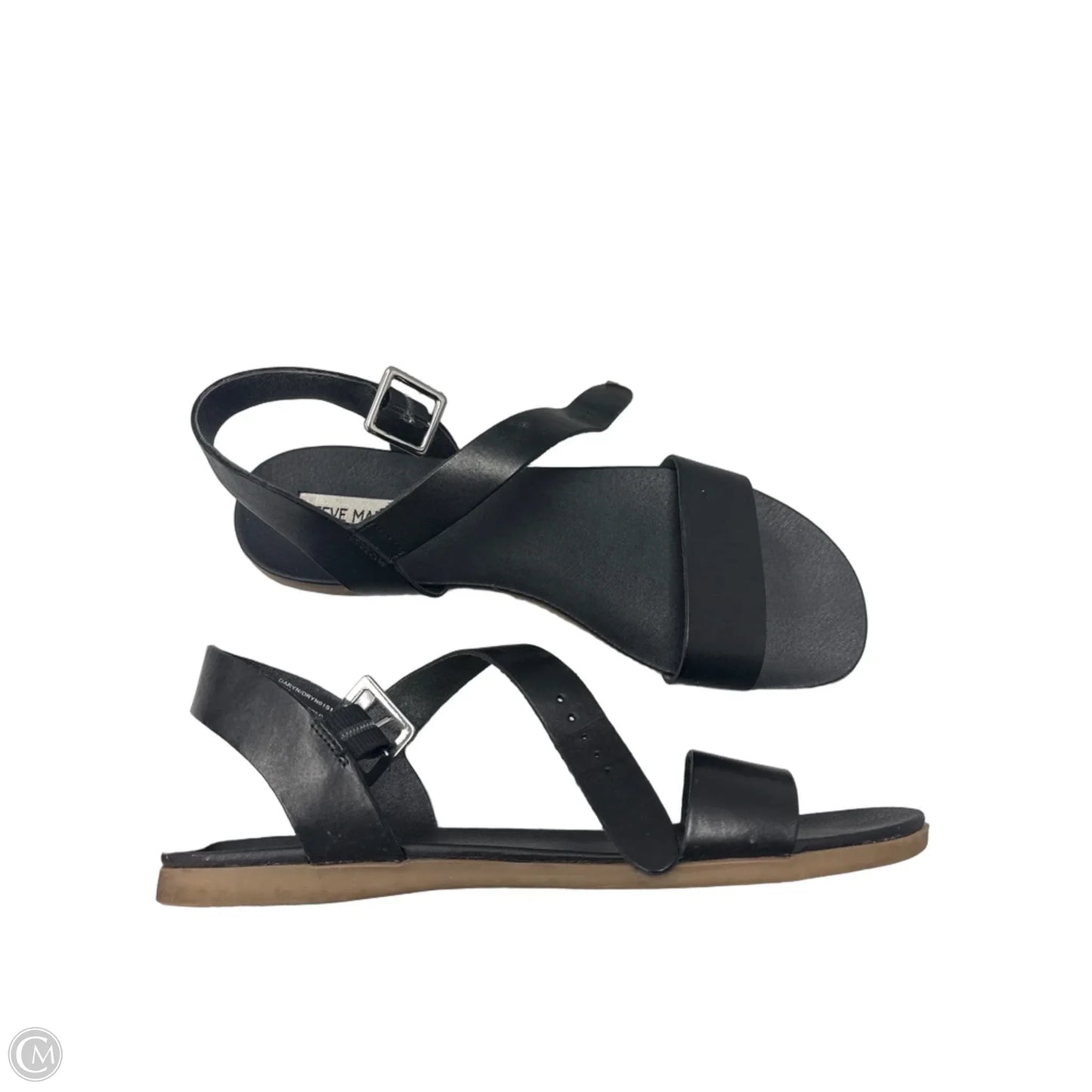 Sandals Flats By Steve Madden In Black, Size: 9.5