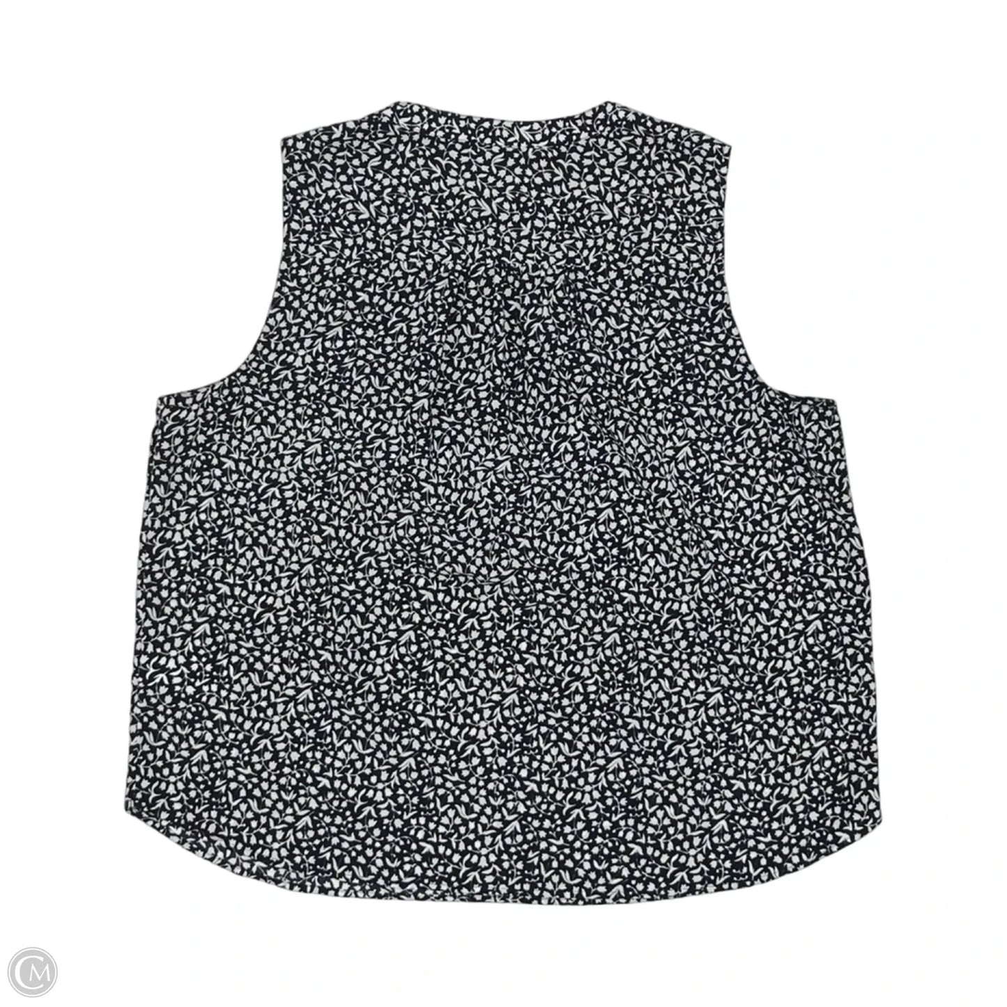 Blouse Sleeveless By J. Crew In Blue & White, Size: L