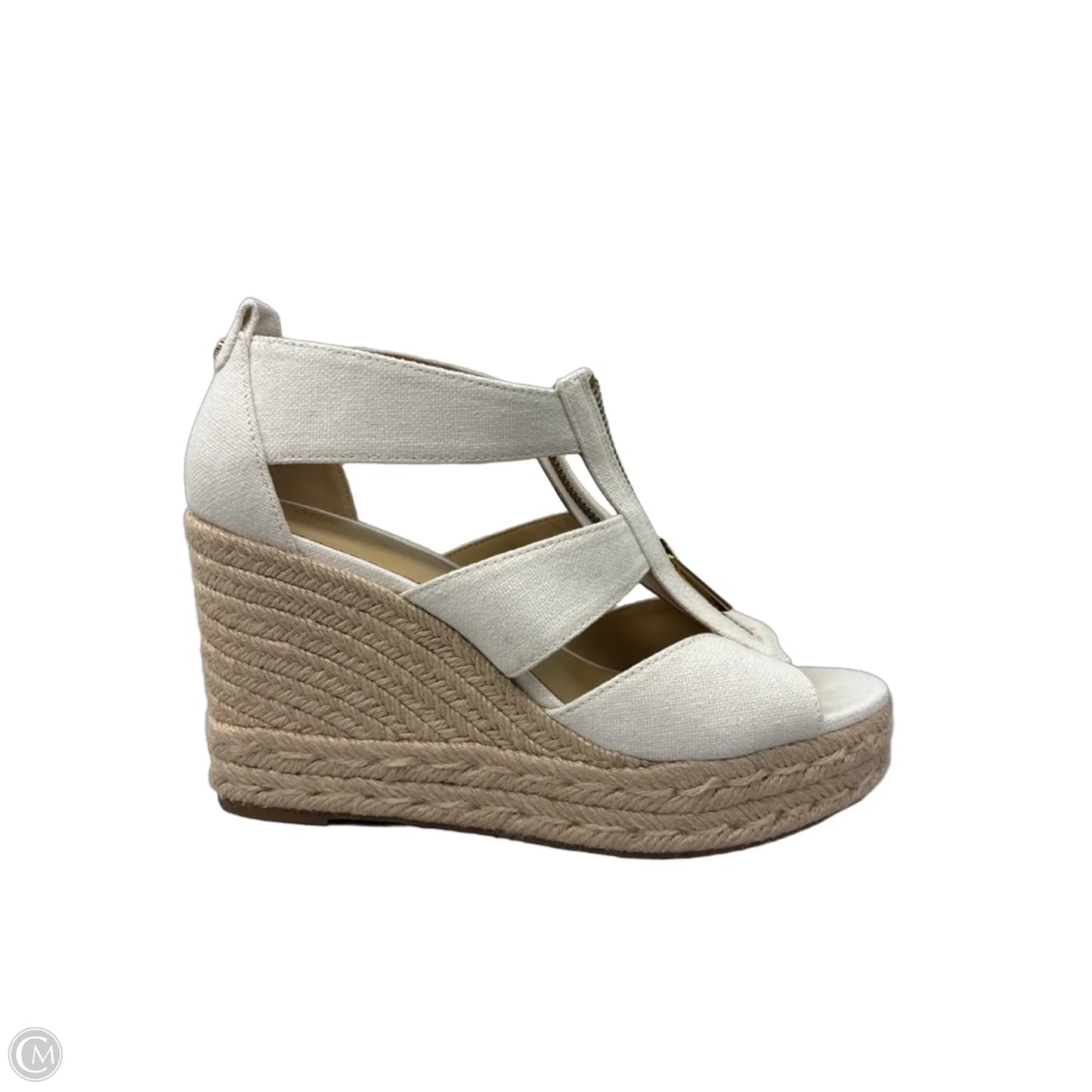 Sandals Designer By Michael Kors In Tan & White, Size: 8.5