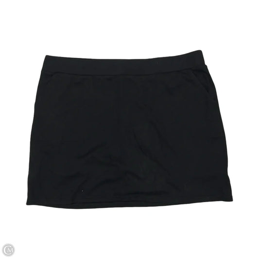 Skort By Croft And Barrow In Black, Size: Xxl
