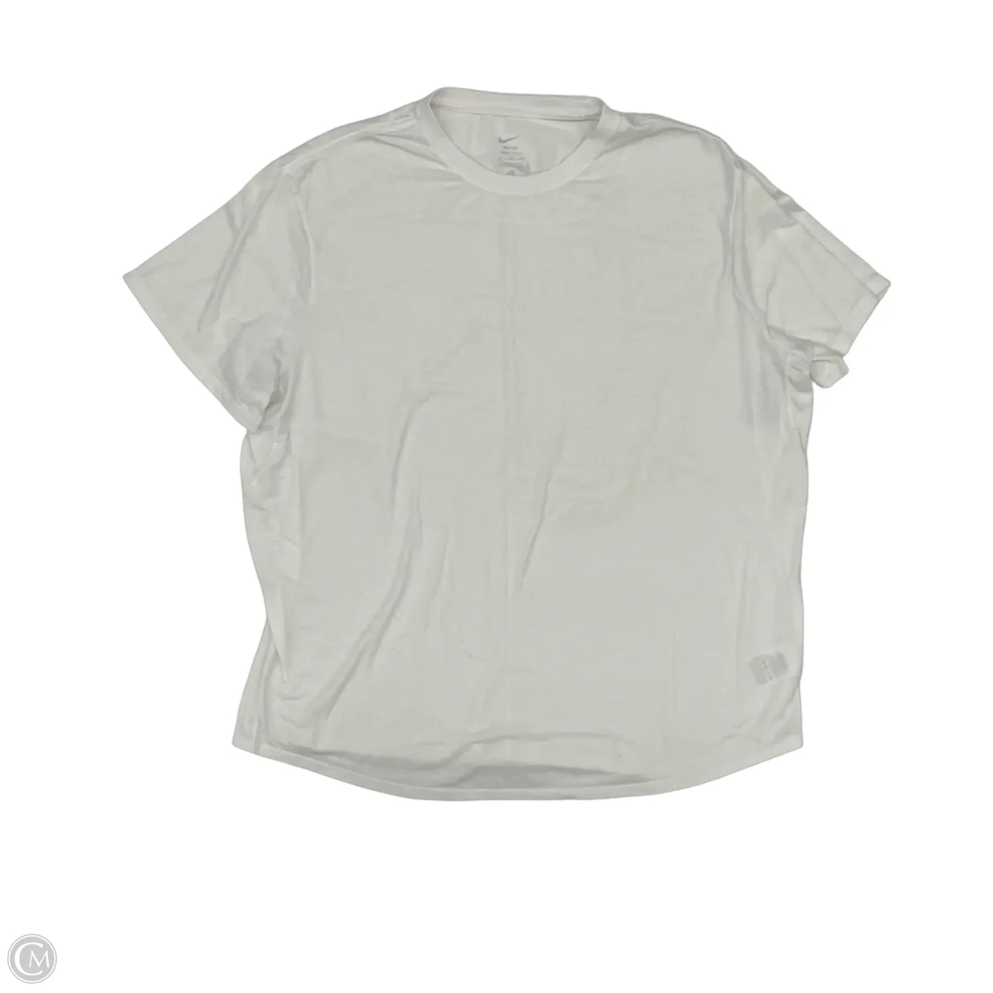 Athletic Top Short Sleeve By Nike In White, Size: Xl