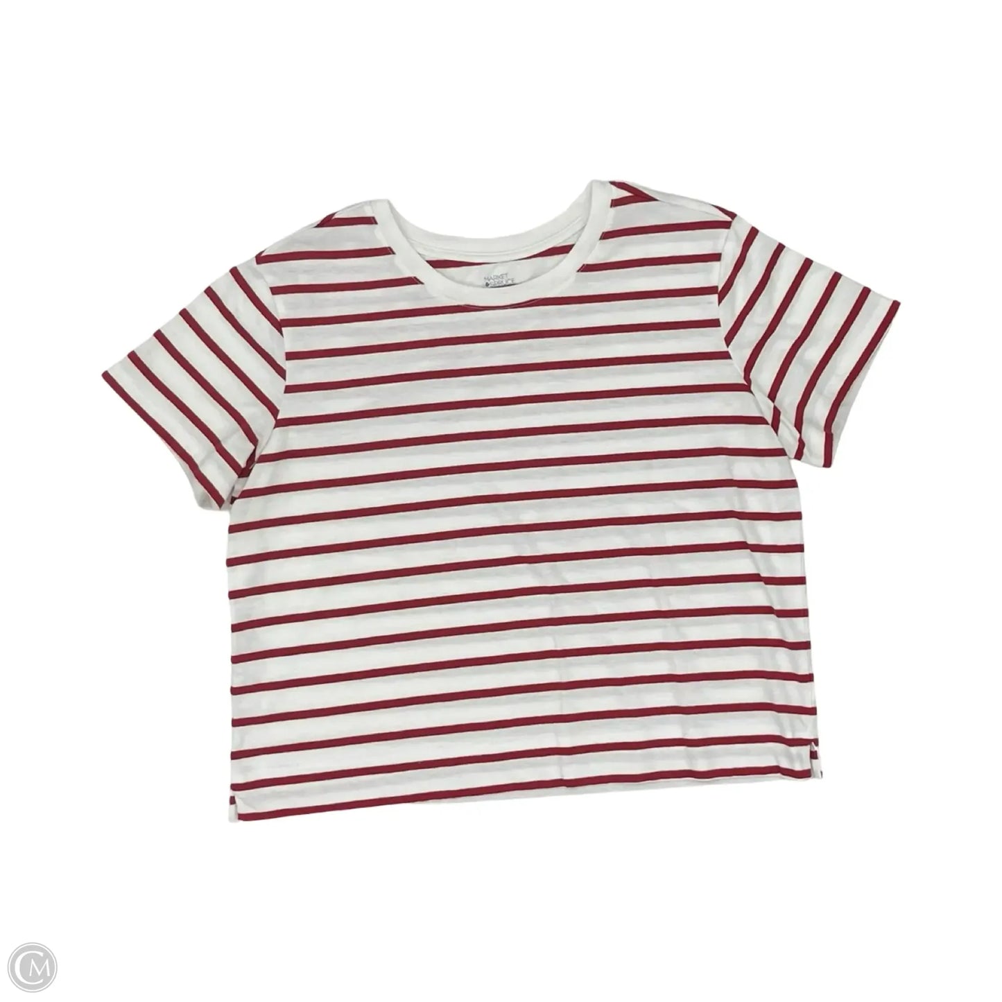 Top Short Sleeve By Market & Spruce In Red & White, Size: L