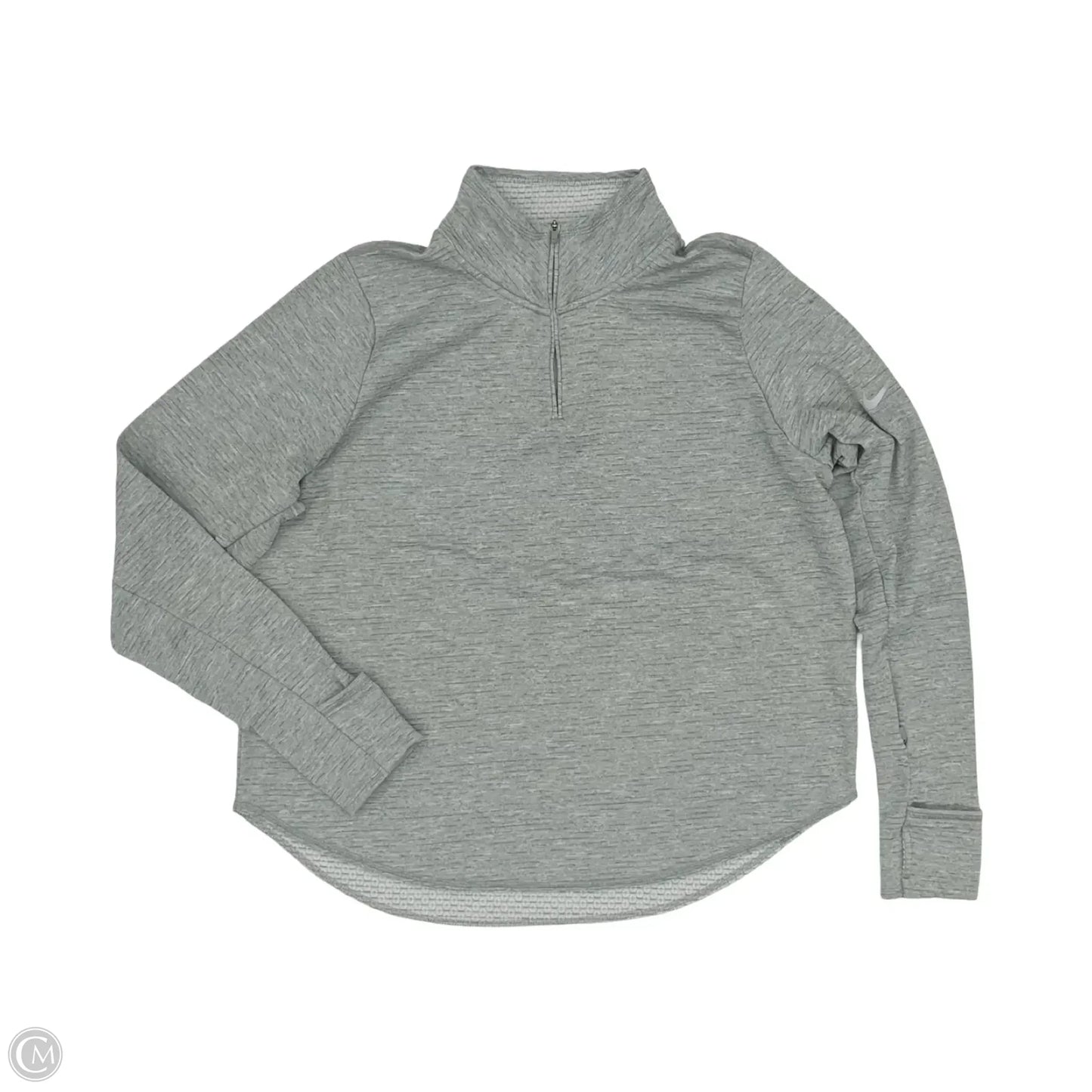 Athletic Sweatshirt Collar By Nike In Grey, Size: Xl