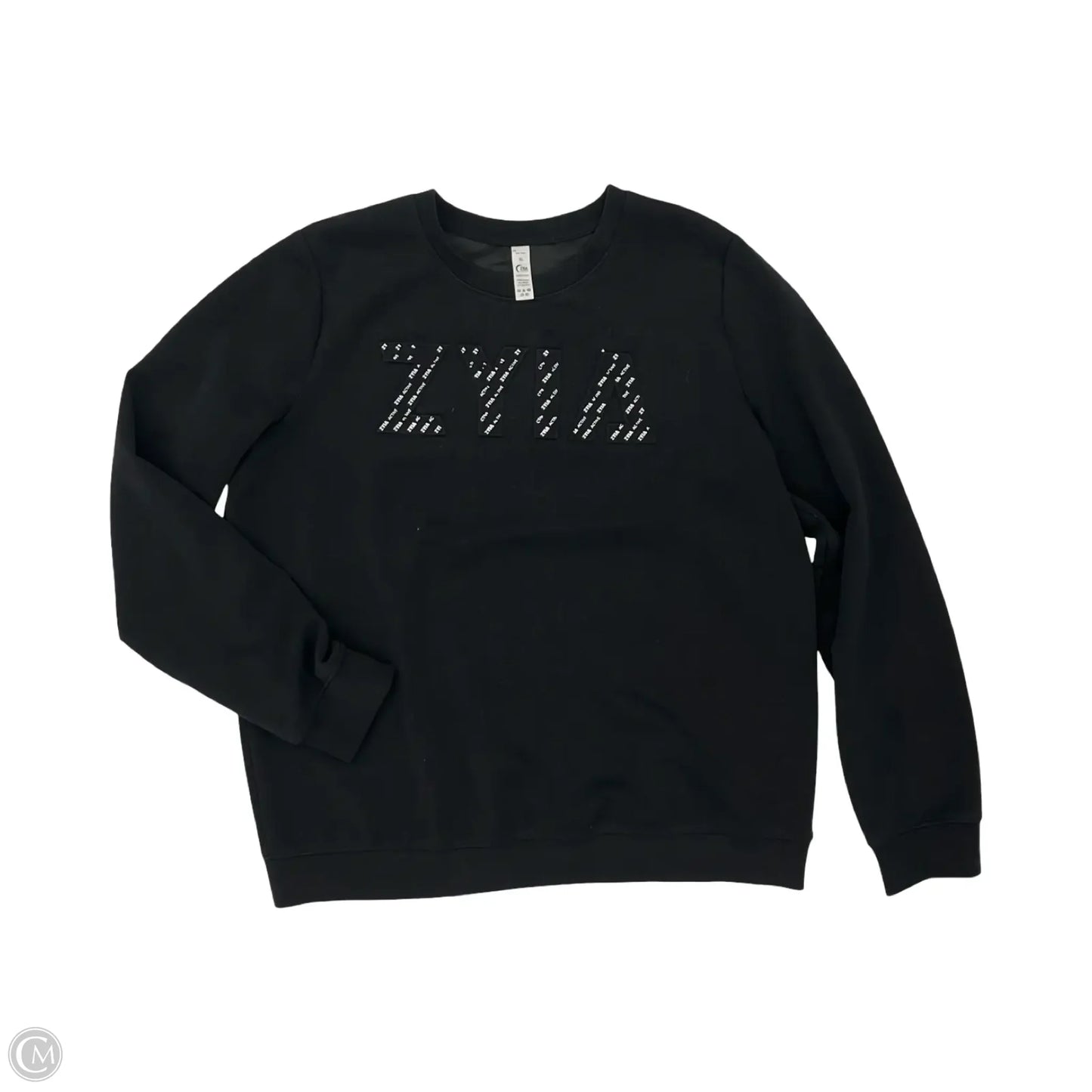Athletic Sweatshirt Crewneck By Zyia In Black, Size: Xl