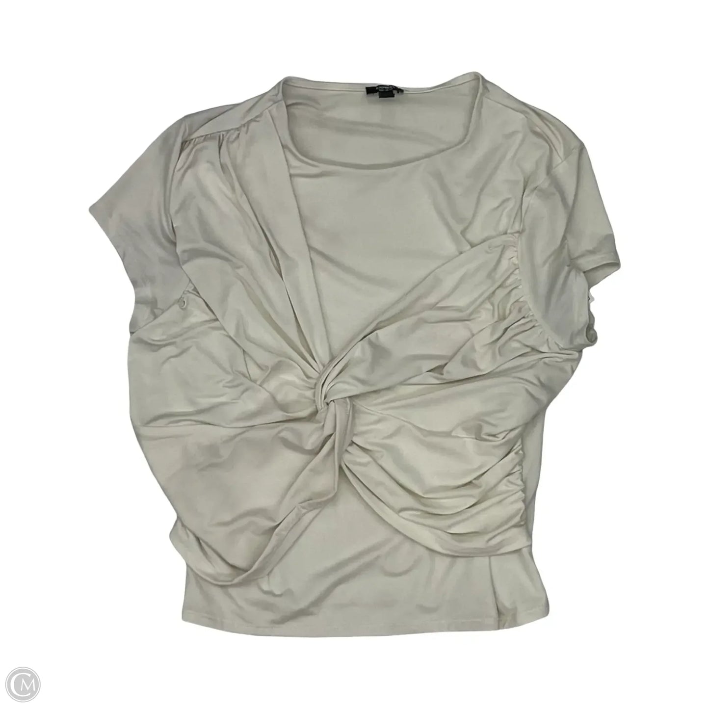 Blouse Short Sleeve By Express In White, Size: L
