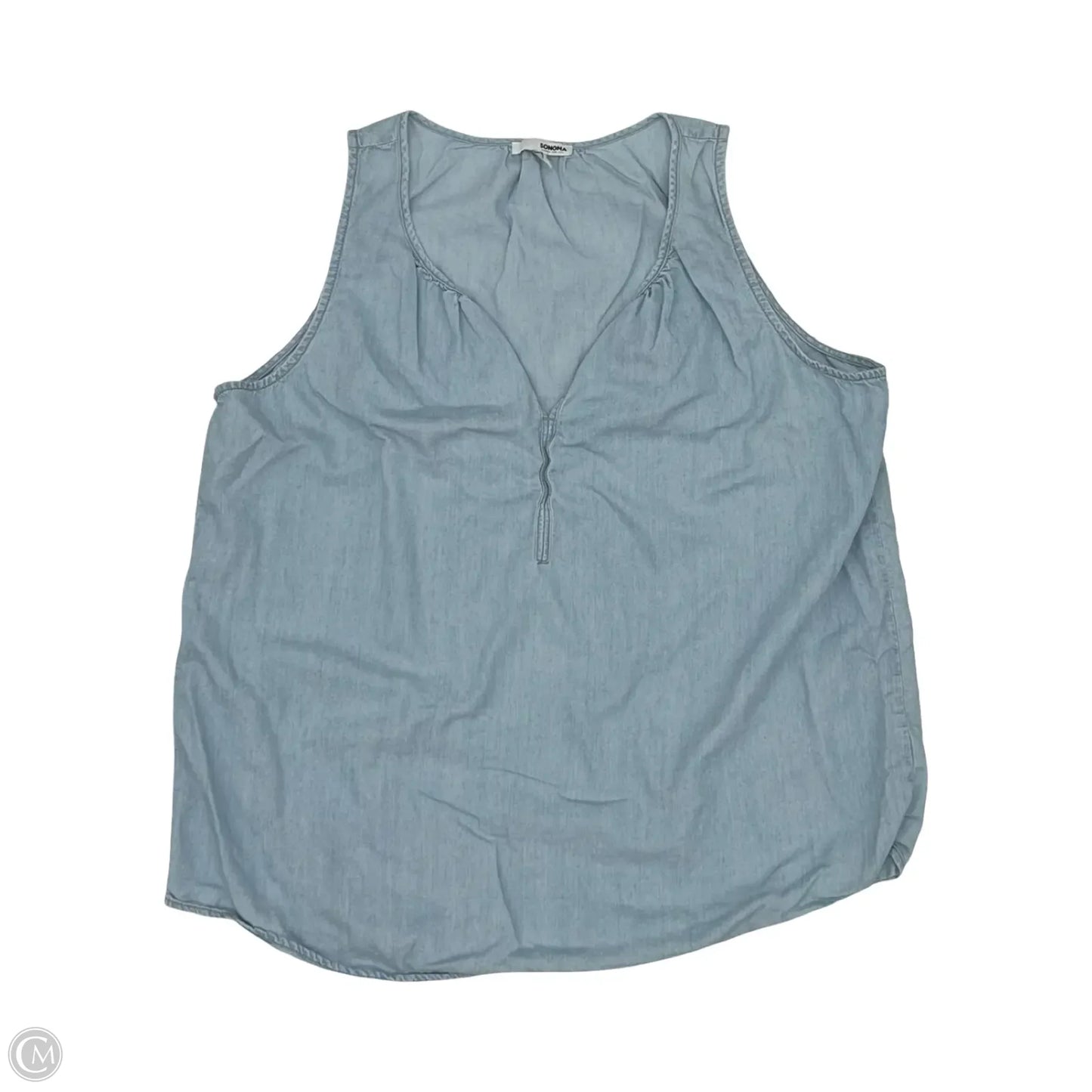 Top Sleeveless By Sonoma In Blue Denim, Size: Xl