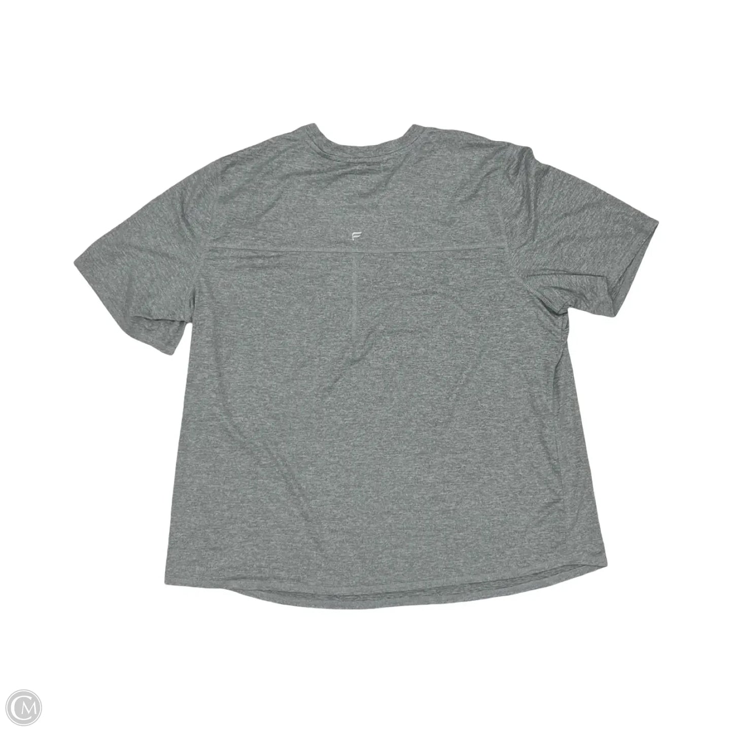 Athletic Top Short Sleeve By Fabletics In Grey, Size: Xxl