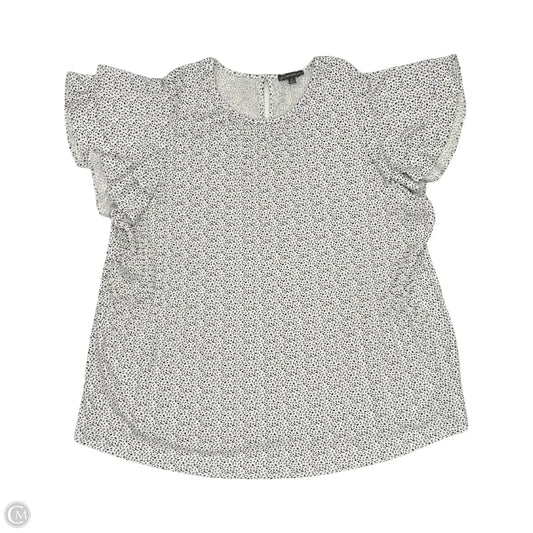 Blouse Short Sleeve By Adrianna Papell In Black & White, Size: 1x