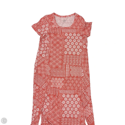 Nightgown By Cuddl Duds In Pink & White, Size: L