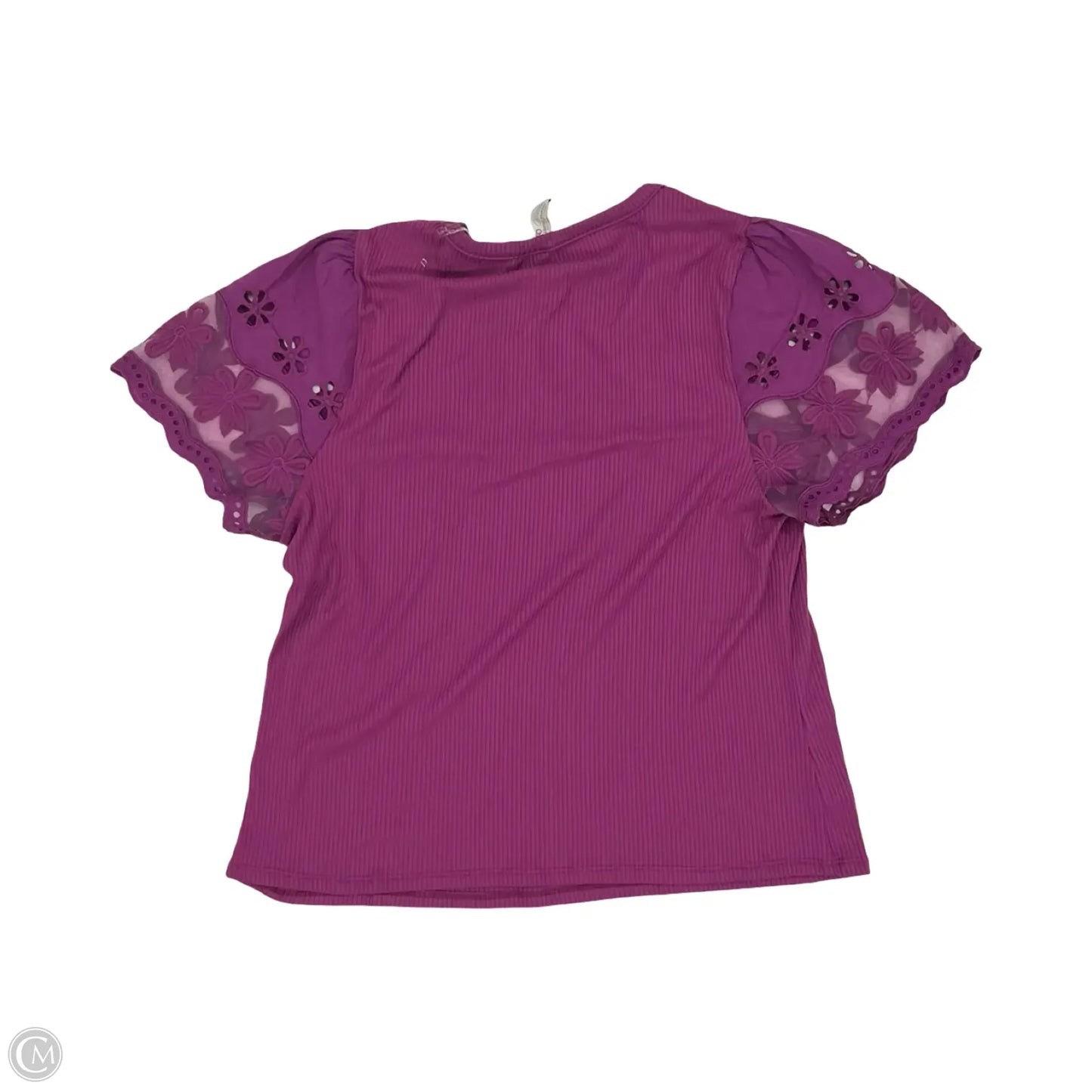 Top Short Sleeve By Cato In Purple, Size: Xl
