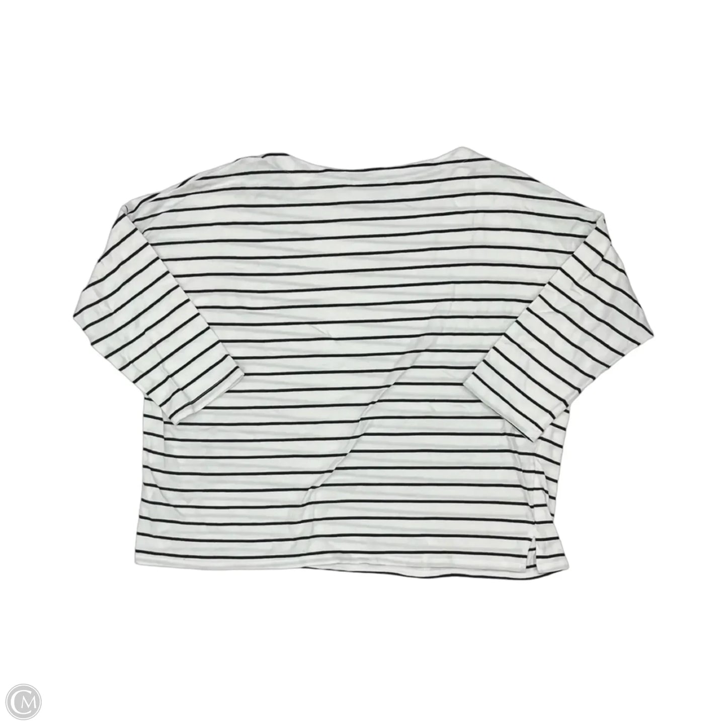 Top 3/4 Sleeve By Karen Kane In Black & White, Size: Xl
