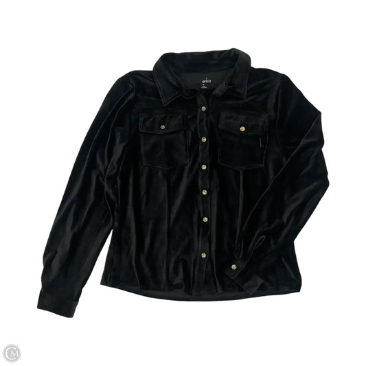 Blouse Long Sleeve By Clothes Mentor In Black, Size: Xl