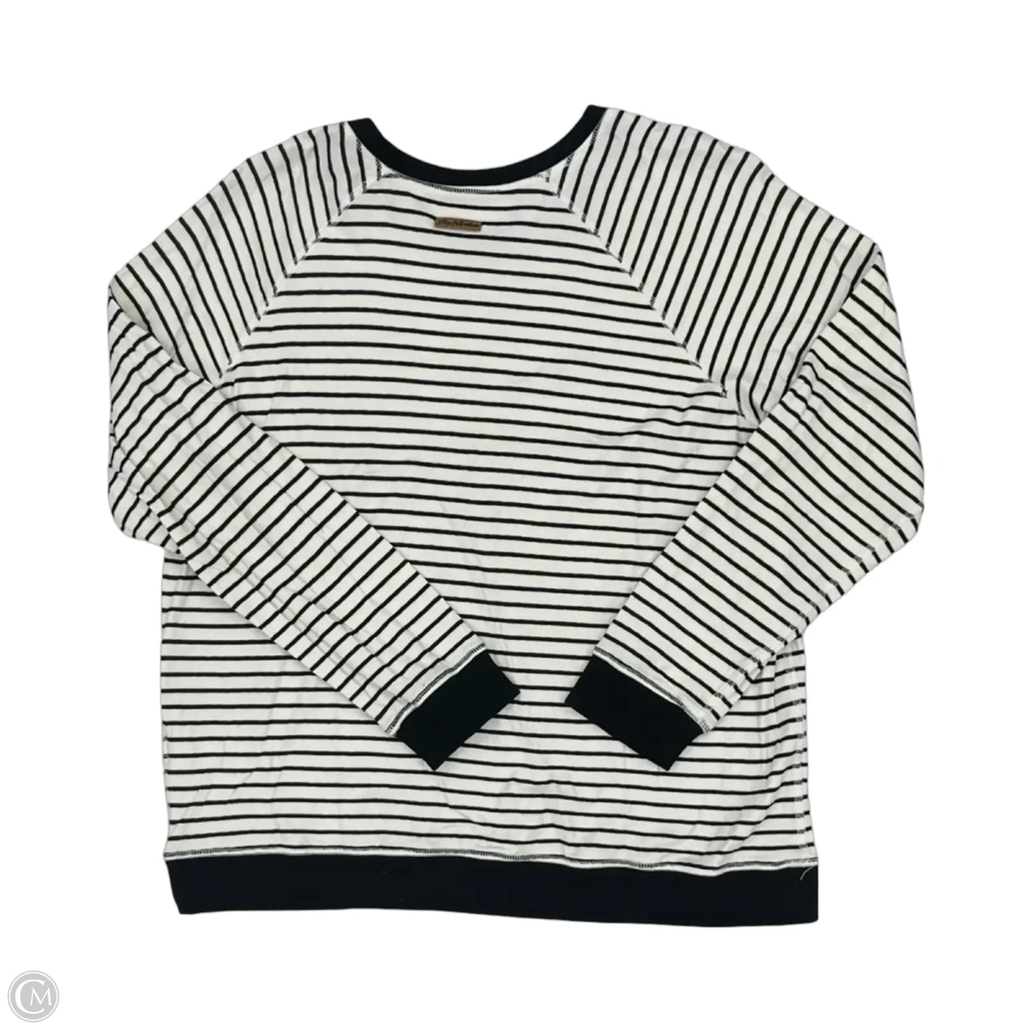 Top Long Sleeve By Clothes Mentor In Black & White, Size: Xl