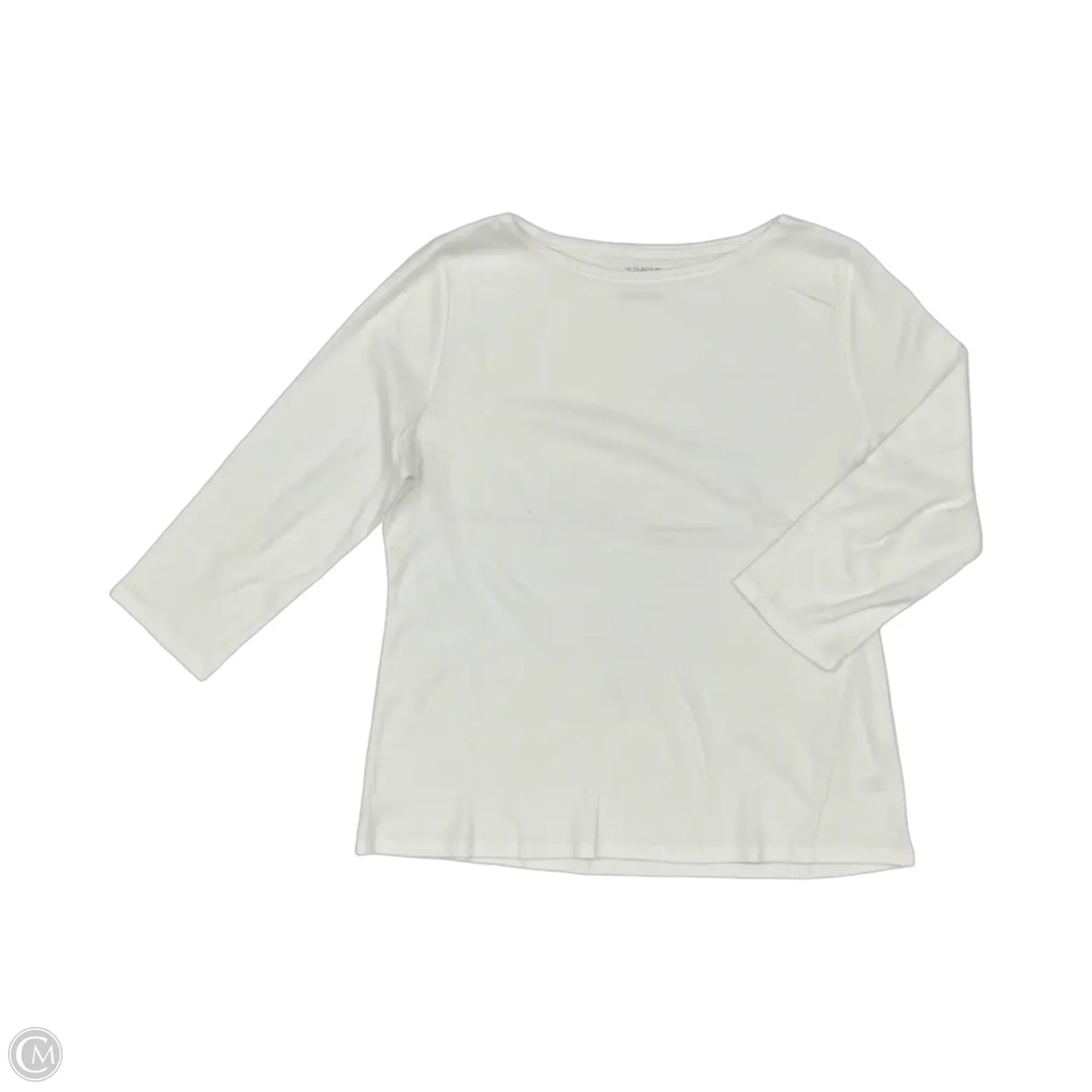 Top Long Sleeve By Talbots In White, Size: Xl