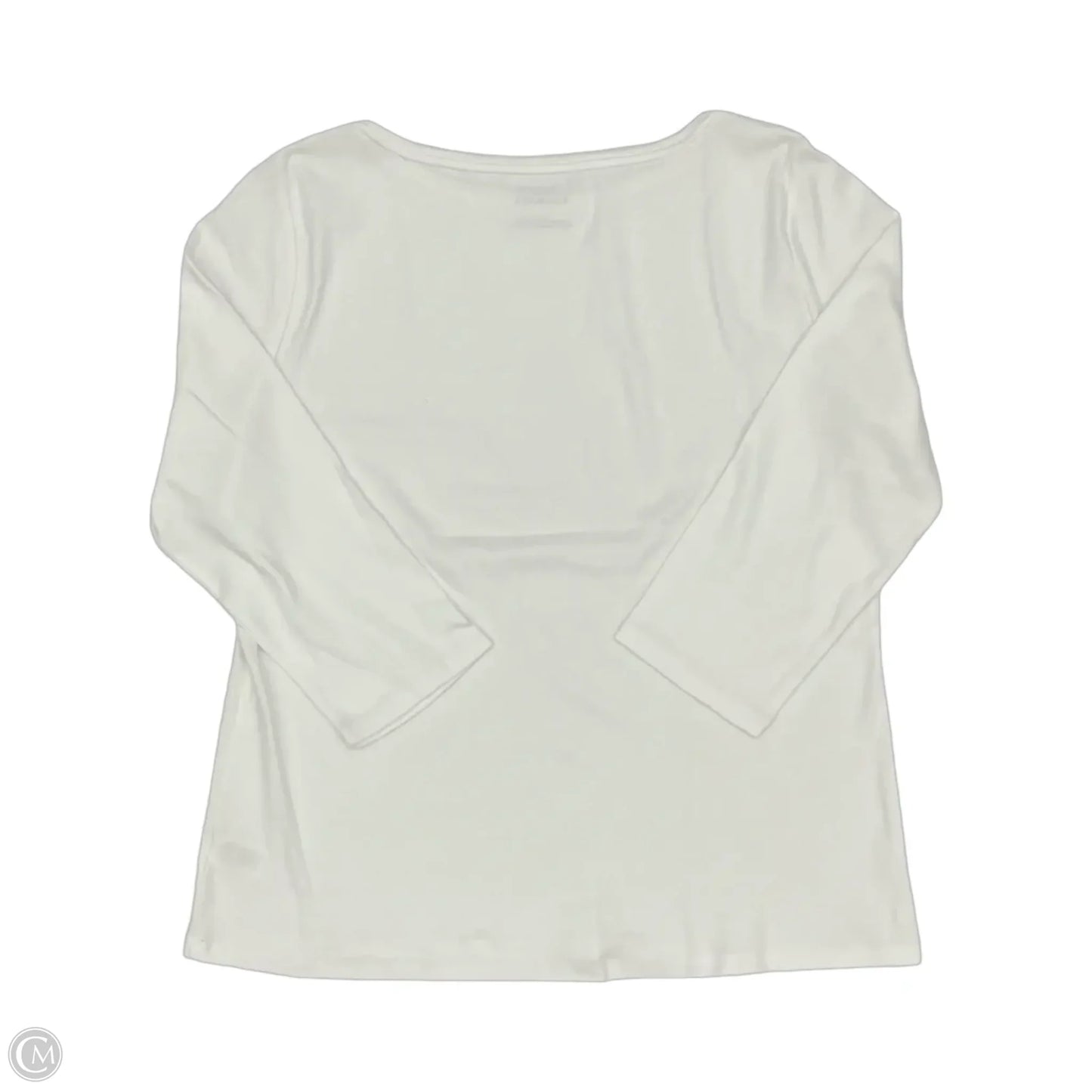 Top Long Sleeve By Talbots In White, Size: Xl