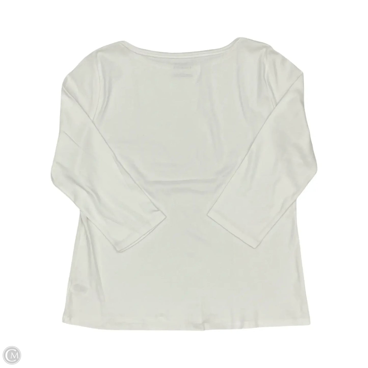 Top Long Sleeve By Talbots In White, Size: Xl