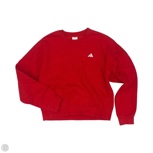 Athletic Sweatshirt Crewneck By Adidas In Red