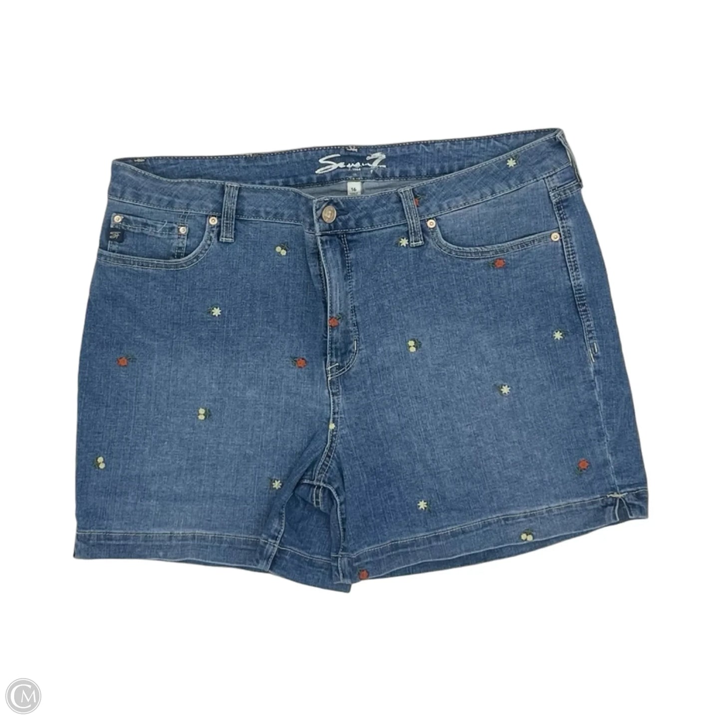 Shorts By Seven 7 In Blue Denim, Size: 16