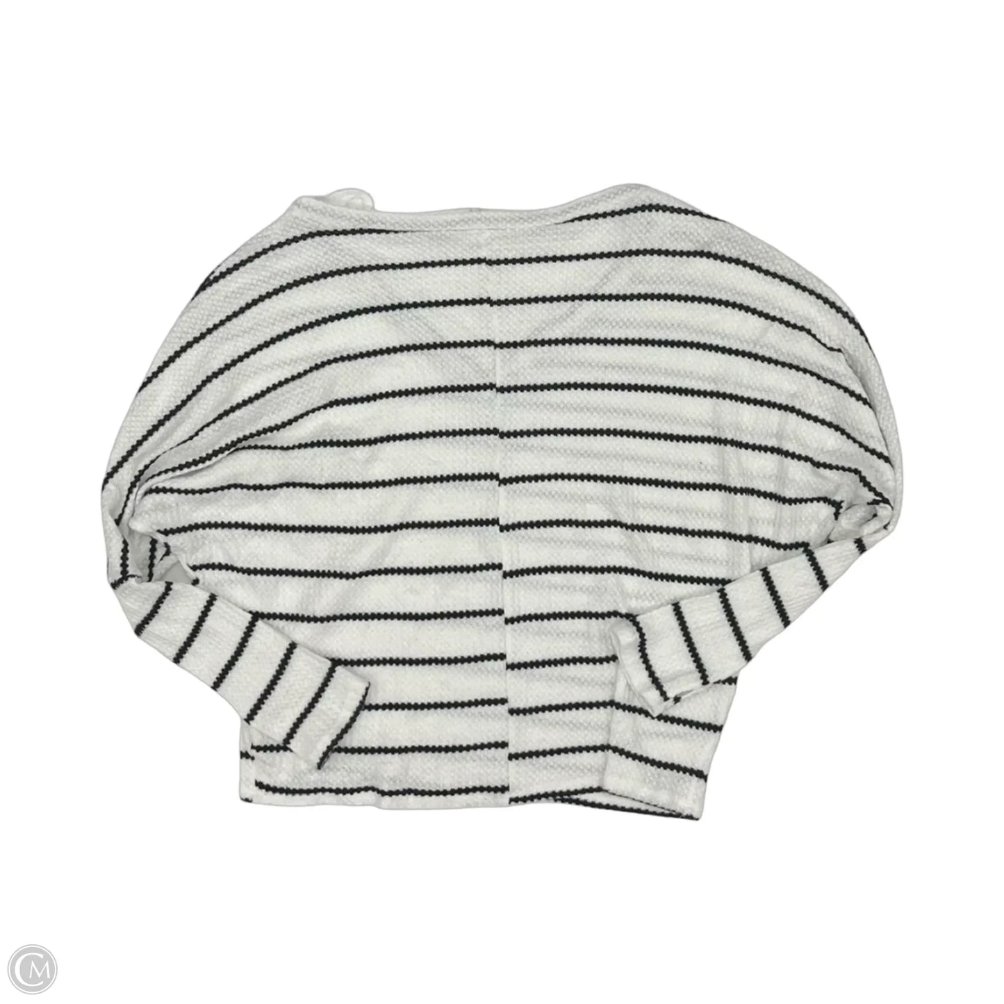 Top Long Sleeve By Bibi In Black & White, Size: S