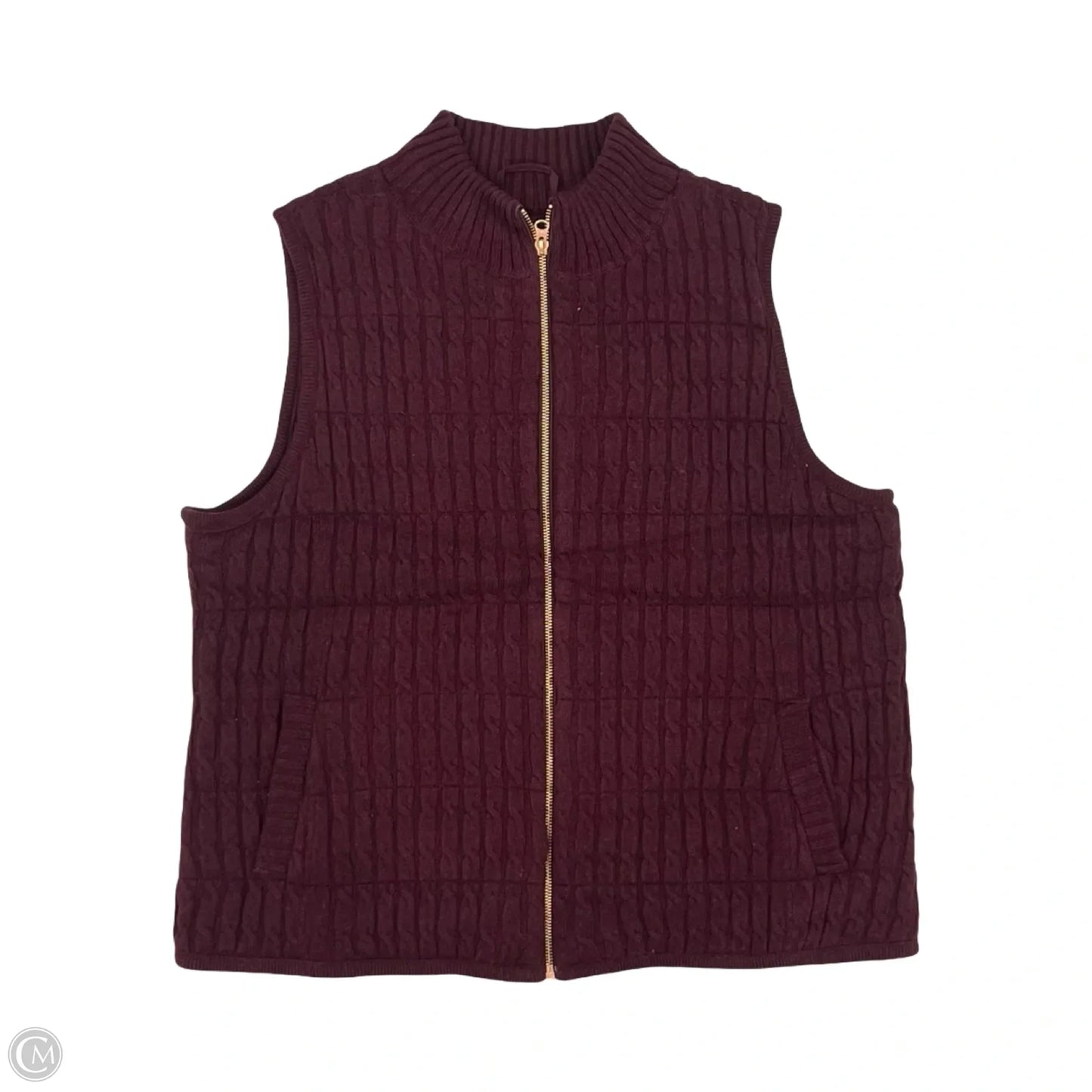 Vest Puffer & Quilted By Talbots In Red, Size: Xl