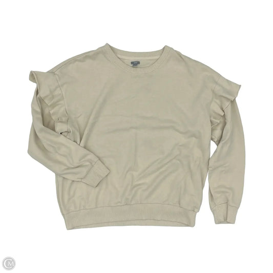 Sweatshirt Crewneck By Aerie In Tan, Size: Xl