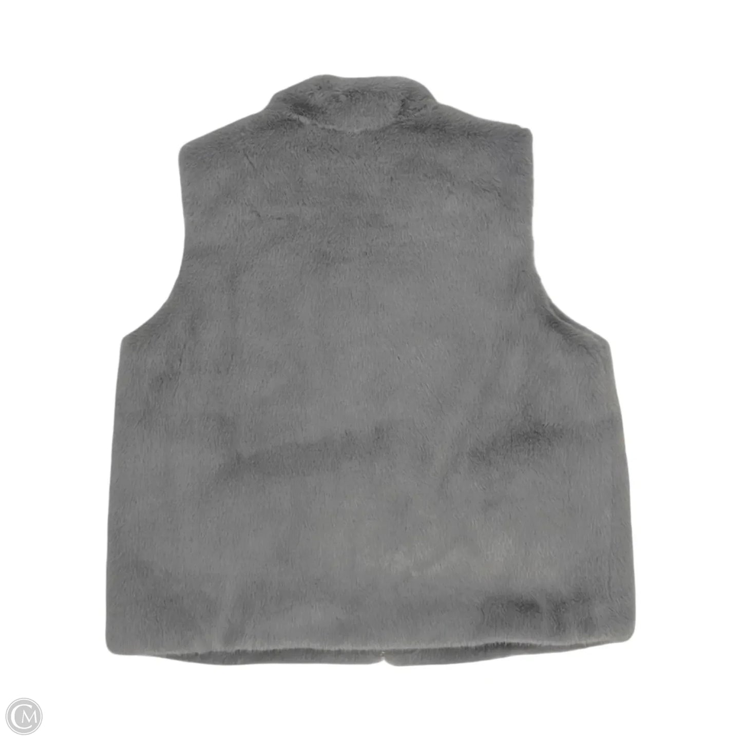 Vest Faux Fur & Sherpa By Christian Siriano In Grey, Size: L