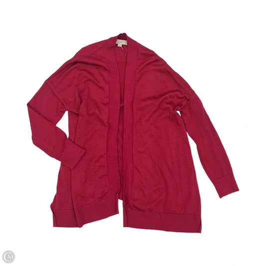 Sweater Cardigan By Loft In Pink, Size: S