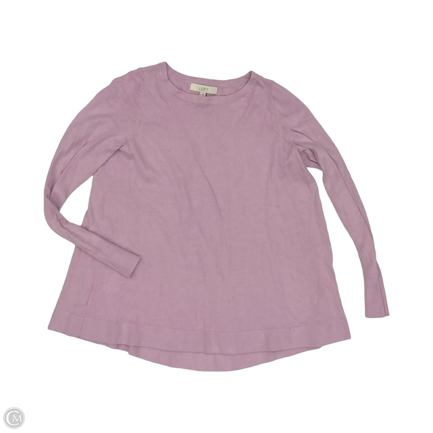 Top Long Sleeve By Loft In Purple, Size: M