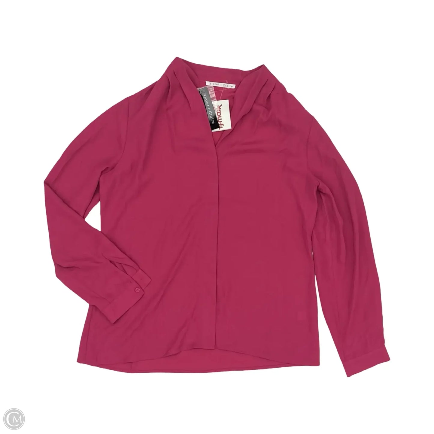 Blouse Long Sleeve By Violet And Claire In Pink, Size: M