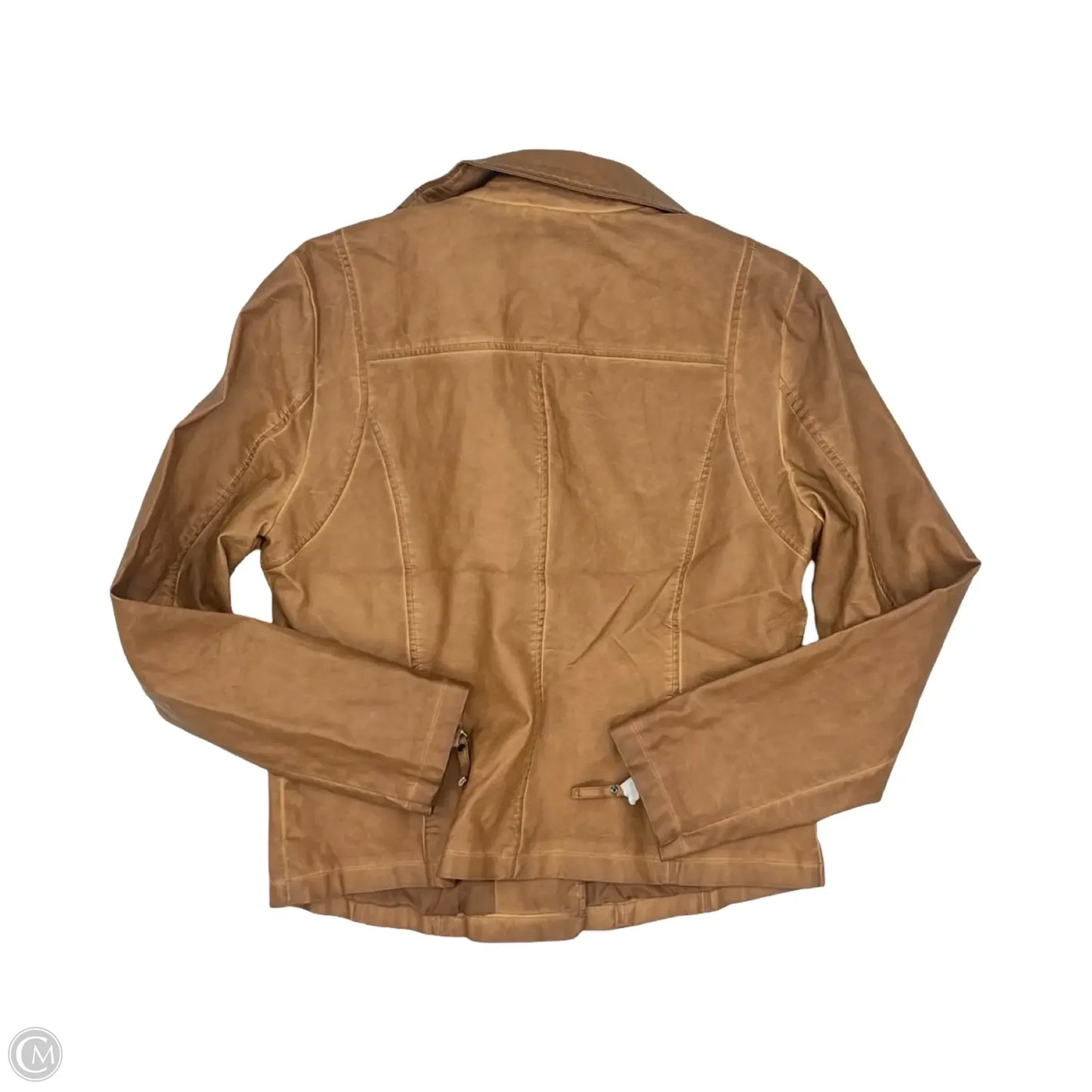 Jacket Moto By Max Studio In Brown, Size: L