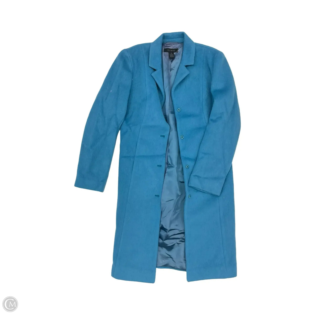 Coat Wool By Limited In Blue, Size: M