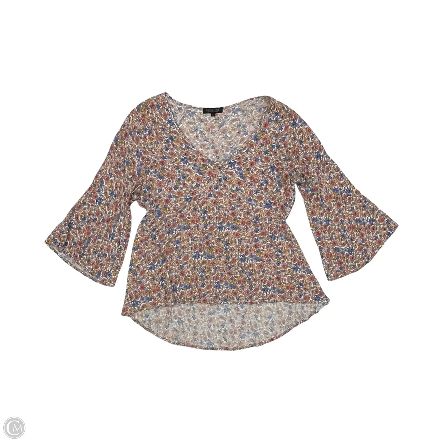 Top 3/4 Sleeve By Rachel Zoe In Floral Print, Size: L