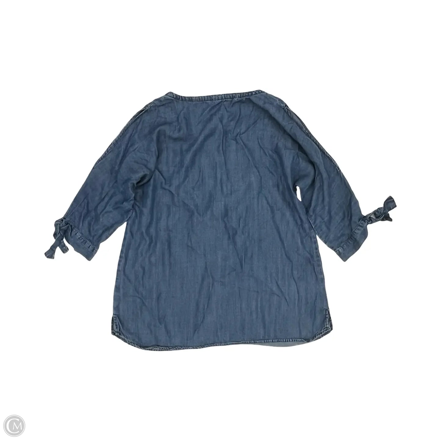 Top 3/4 Sleeve By Soft Surroundings In Blue Denim, Size: M