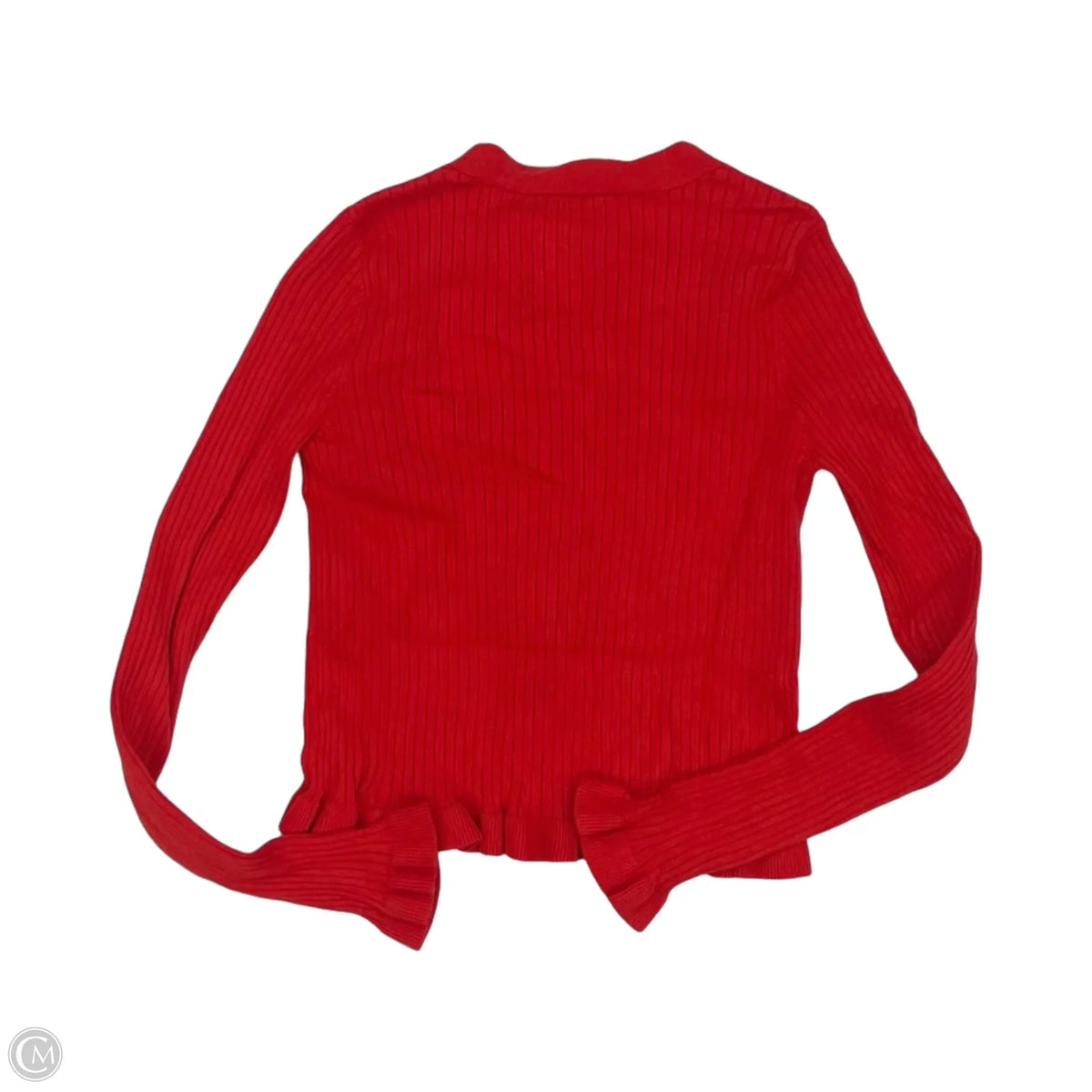 Sweater Cardigan By Commense In Red, Size: L