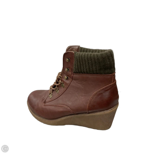 Boots Ankle Heels By Sonoma In Brown, Size: 10