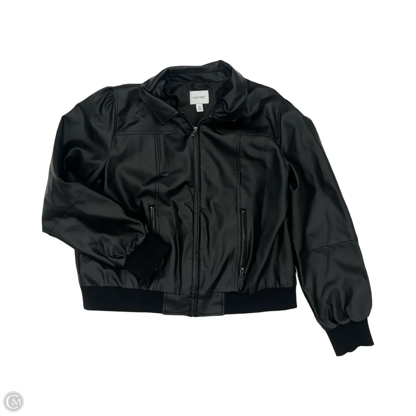 Jacket Moto By Nine West In Black, Size: Xl