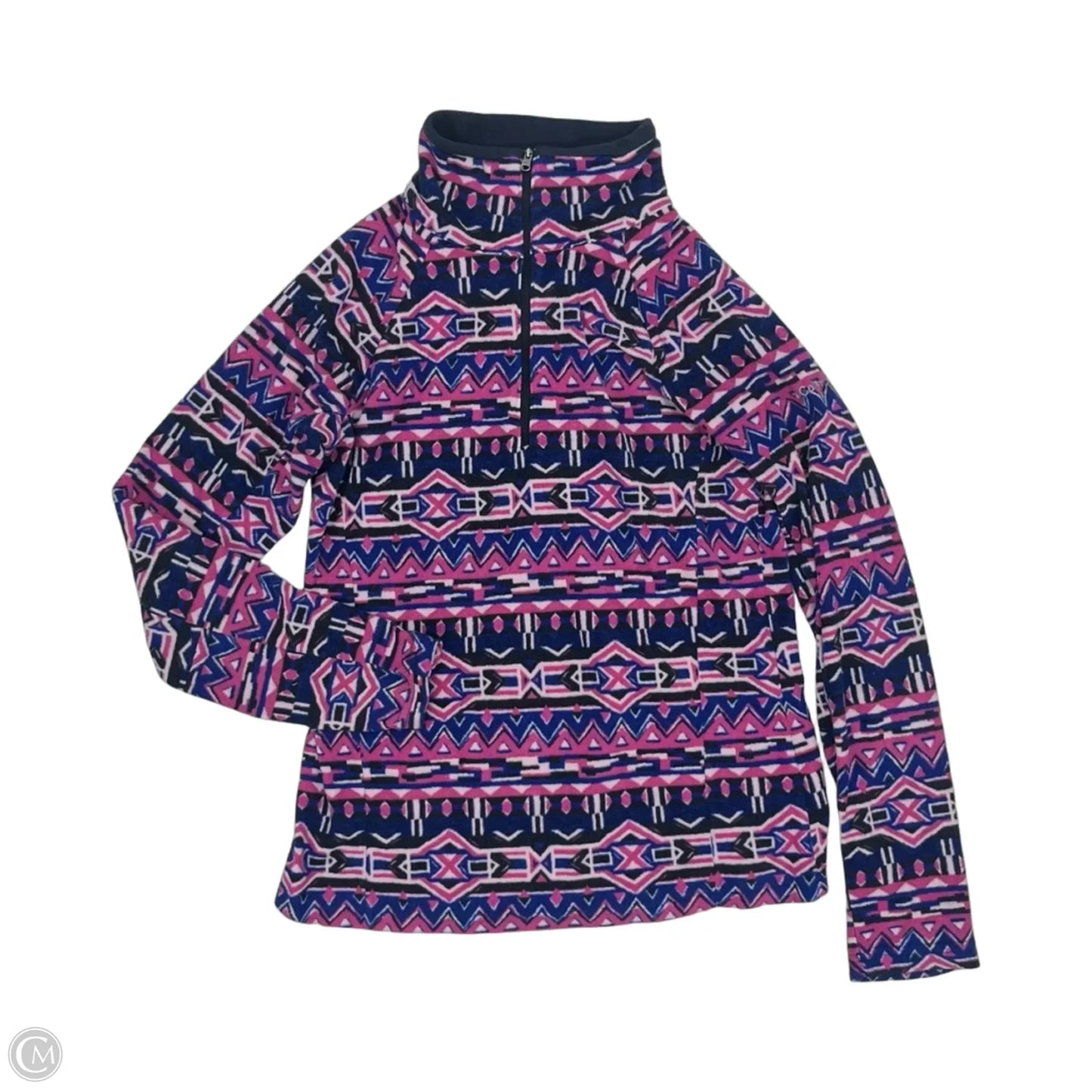 Jacket Fleece By Columbia In Blue & Pink, Size: M