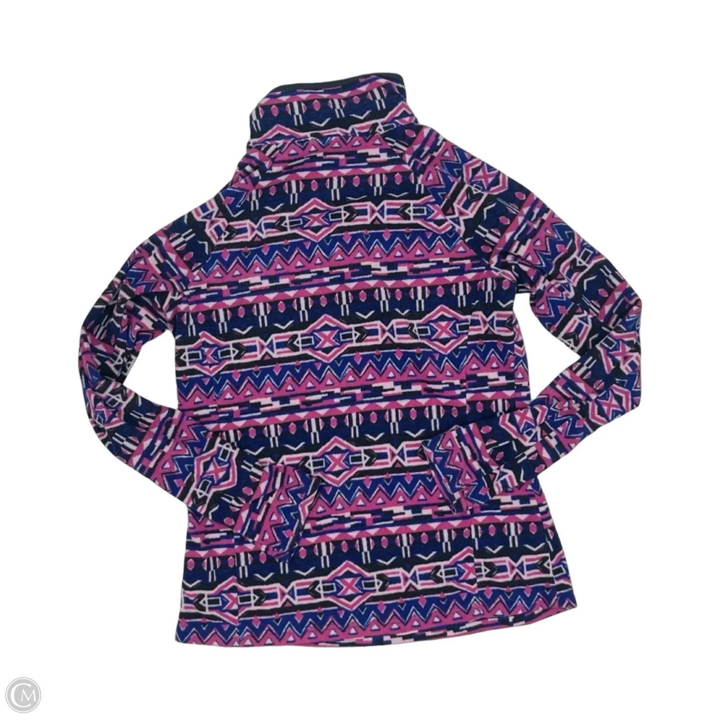 Jacket Fleece By Columbia In Blue & Pink, Size: M