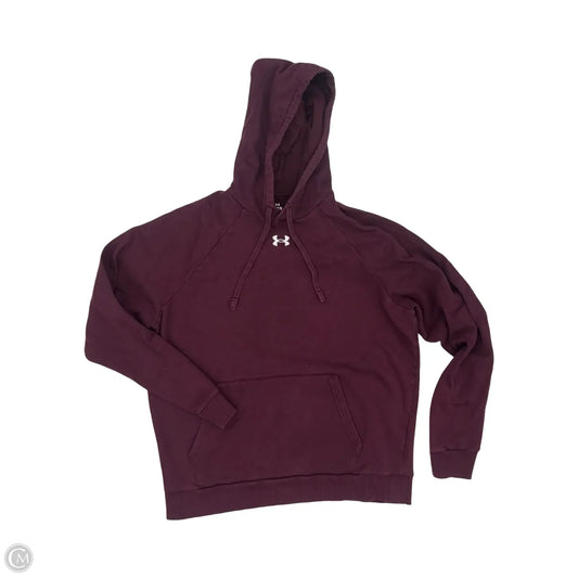 Sweatshirt Hoodie By Under Armour In Purple, Size: L
