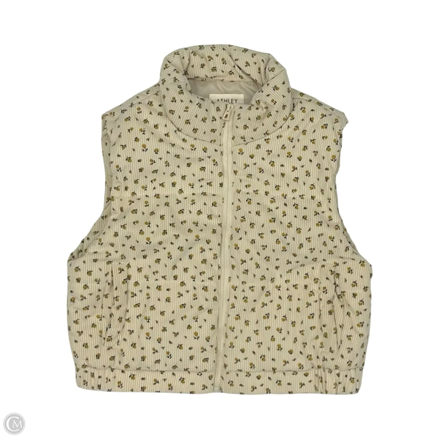 Vest Puffer & Quilted By Ashley In Tan, Size: S