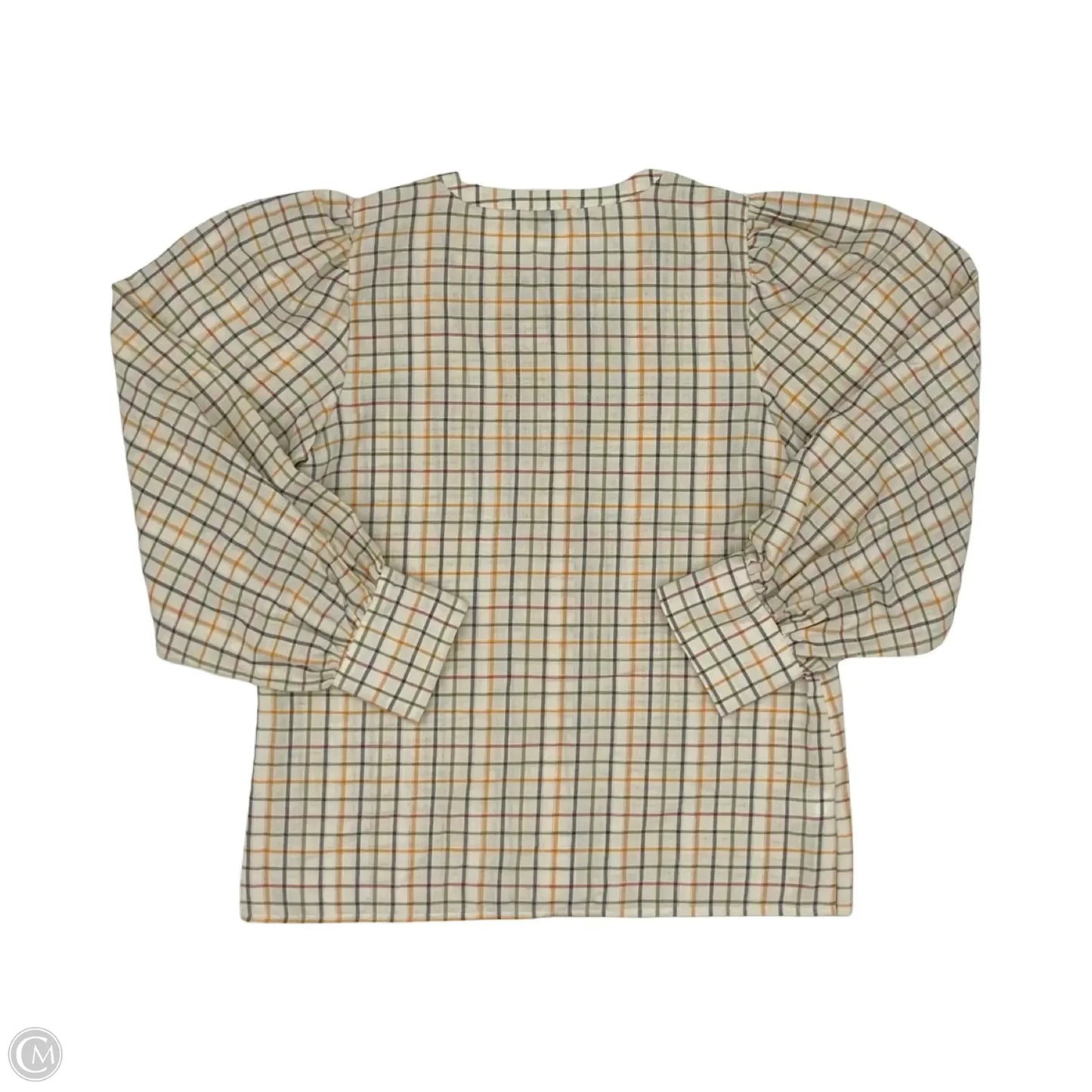 Blouse Long Sleeve By Loft In Tan, Size: Xs