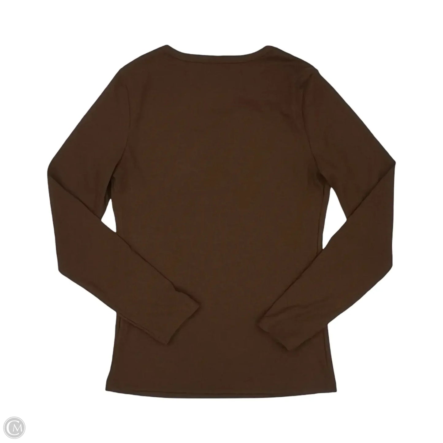Top Long Sleeve By Automet In Brown, Size: M