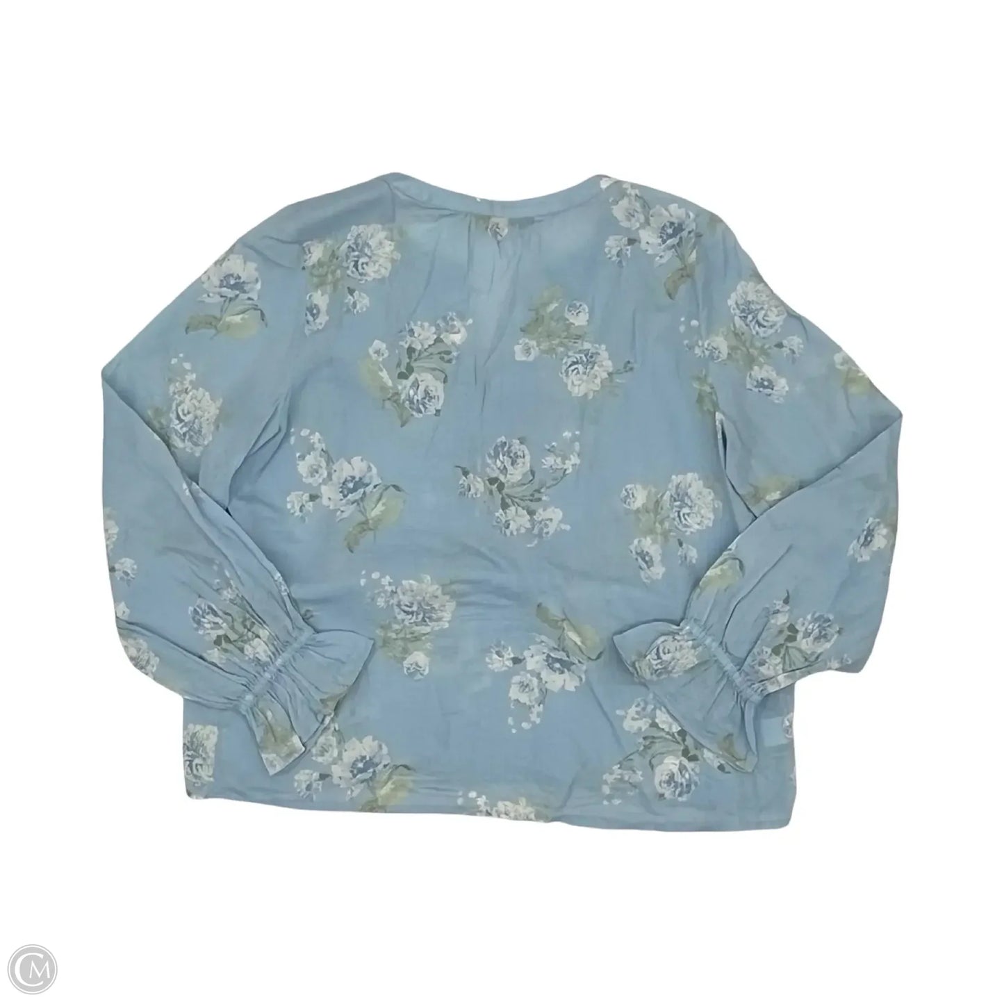 Blouse Long Sleeve By Loft In Blue, Size: M