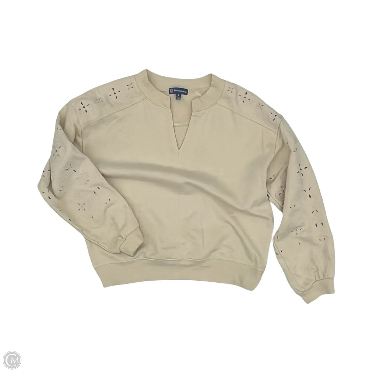 Top Long Sleeve By Democracy In Tan, Size: S