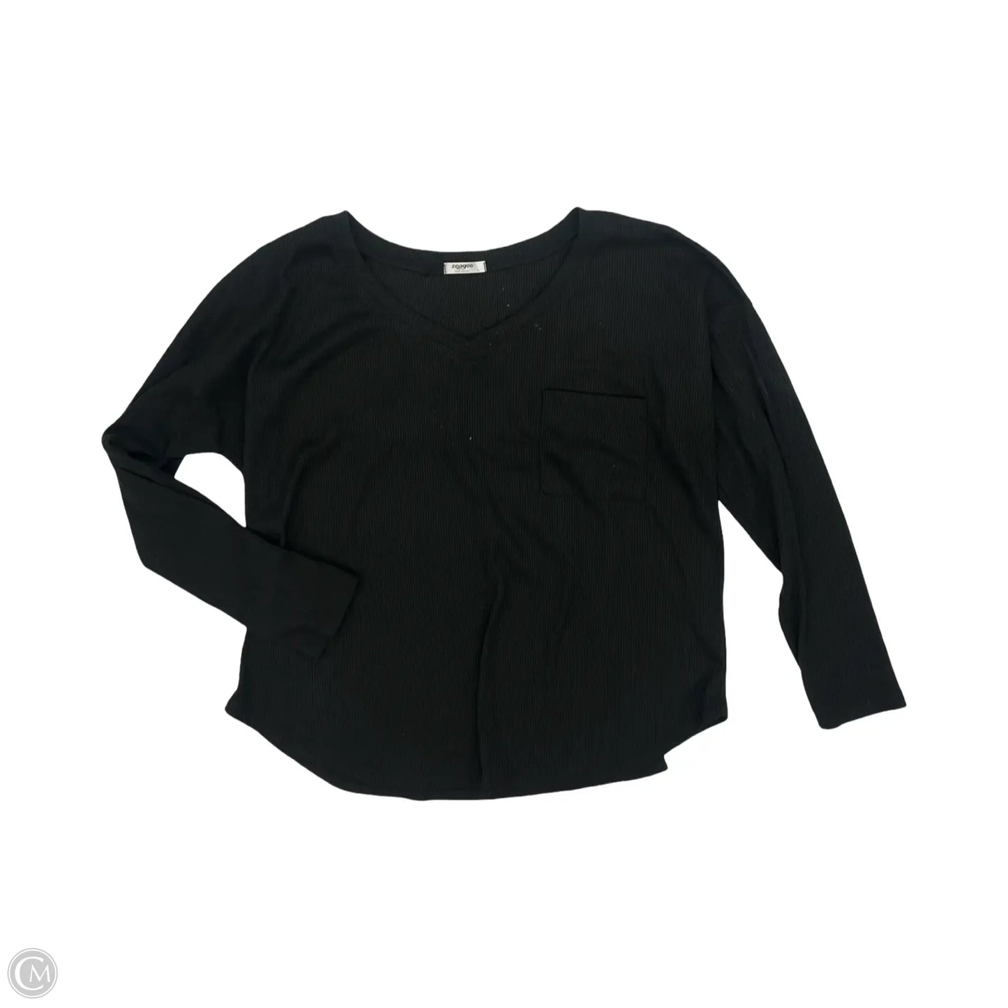 Top Long Sleeve By Zeagoo In Black, Size: Xl