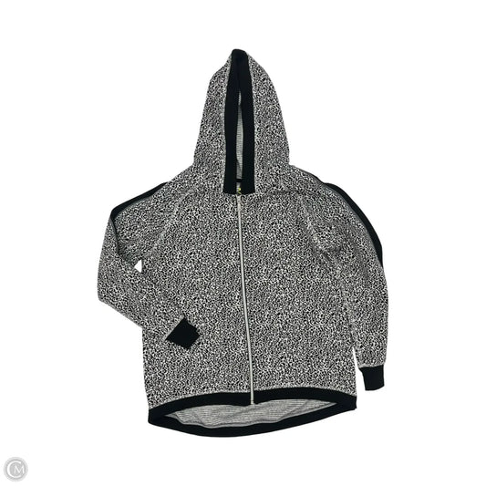 Sweatshirt Hoodie By Clothes Mentor In Black & White, Size: Xl