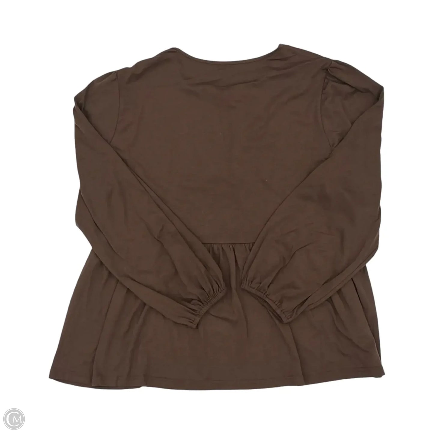 Top Long Sleeve By Cmf In Brown, Size: 3x